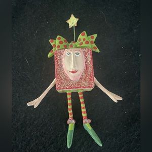 PATIENCE BREWSTER CHRISTMAS KRINKLES GIFT BOX ORNAMENT